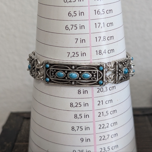 Brighton "Carnival" Blue Turquoise Enamel Necklace, Earrings, Bracelet Set W/Tin - Picture 8 of 15